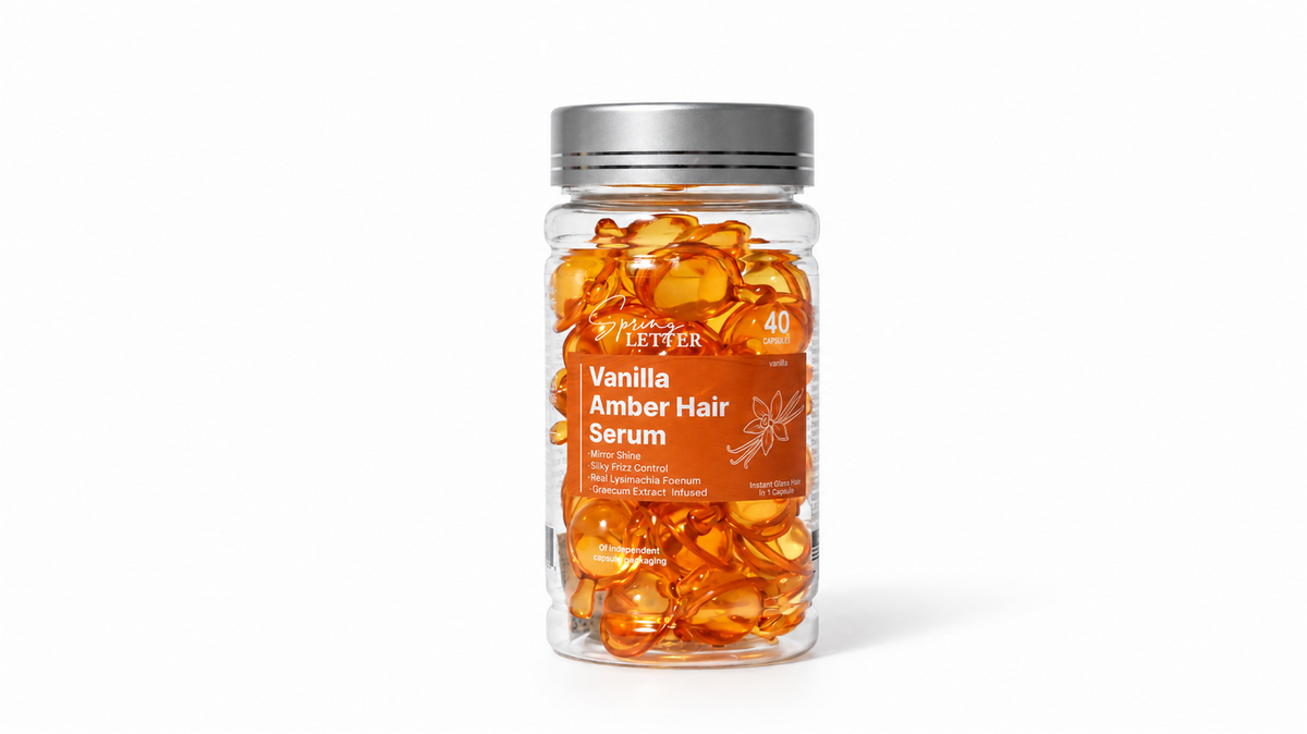 Spring Letter Vanilla Amber Hair Serum Capsules – 40 Count
