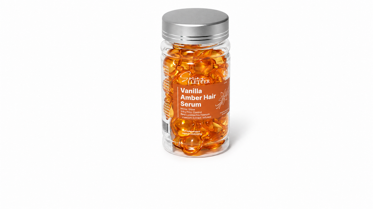 Spring Letter Vanilla Amber Hair Serum Capsules – 40 Count